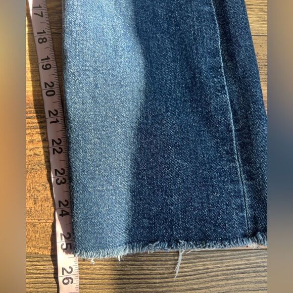 Levi’s Strauss wedgie straight button fly jeans size 27 distressed mid wash boho - Picture 7 of 12
